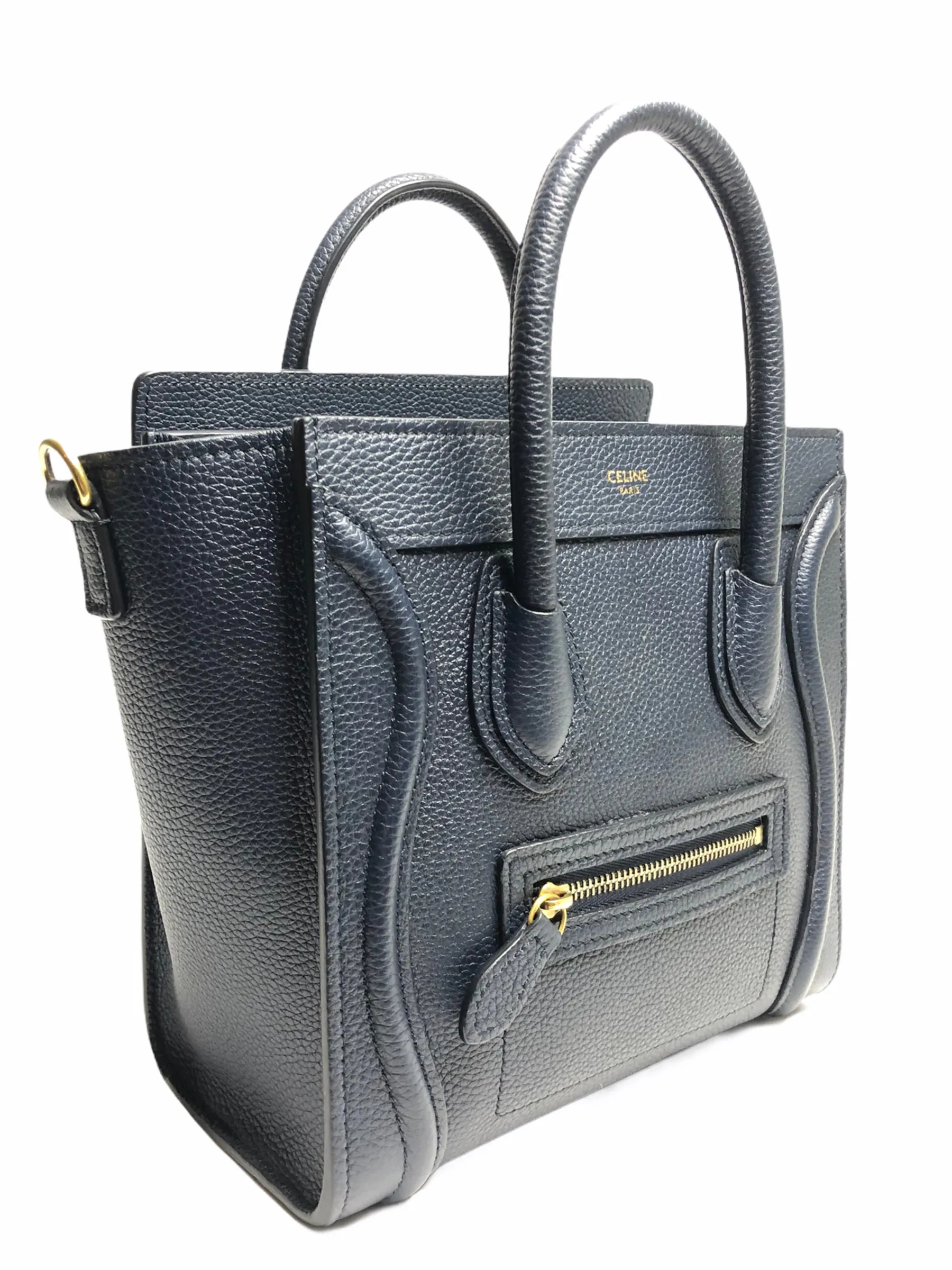 Celine Navy Leather Nano Luggage Crossbody - As Seen on Instagram 29/10/2020