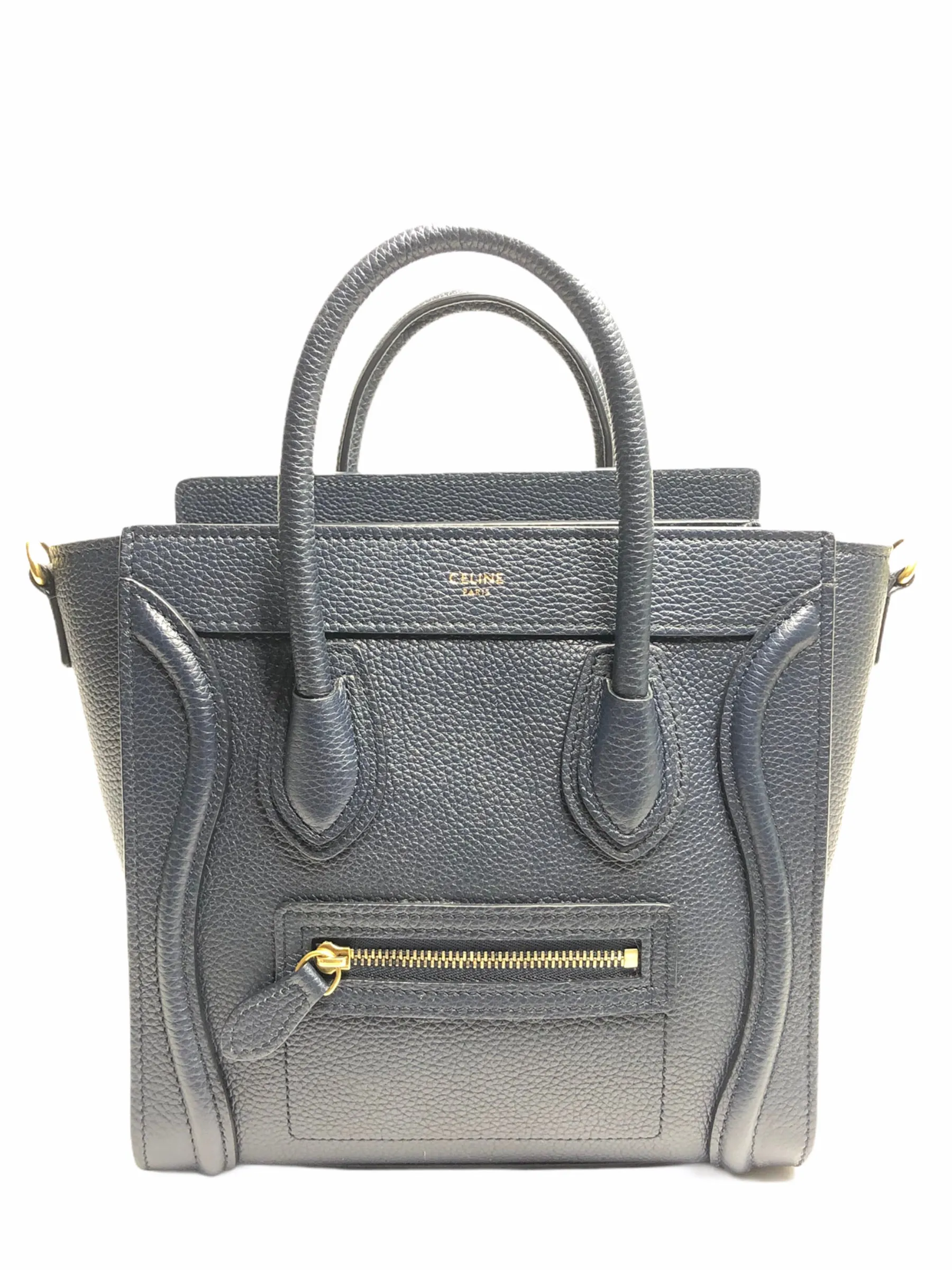 Celine Navy Leather Nano Luggage Crossbody - As Seen on Instagram 29/10/2020
