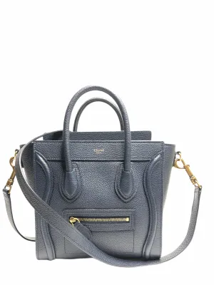 Celine Navy Leather Nano Luggage Crossbody - As Seen on Instagram 29/10/2020