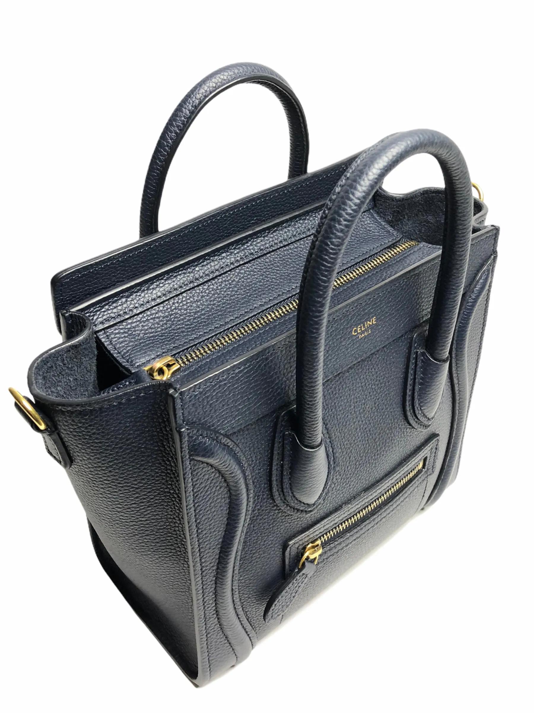 Celine Navy Leather Nano Luggage Crossbody - As Seen on Instagram 29/10/2020