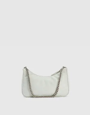 Chained Vegan Leather Shoulder Bag
