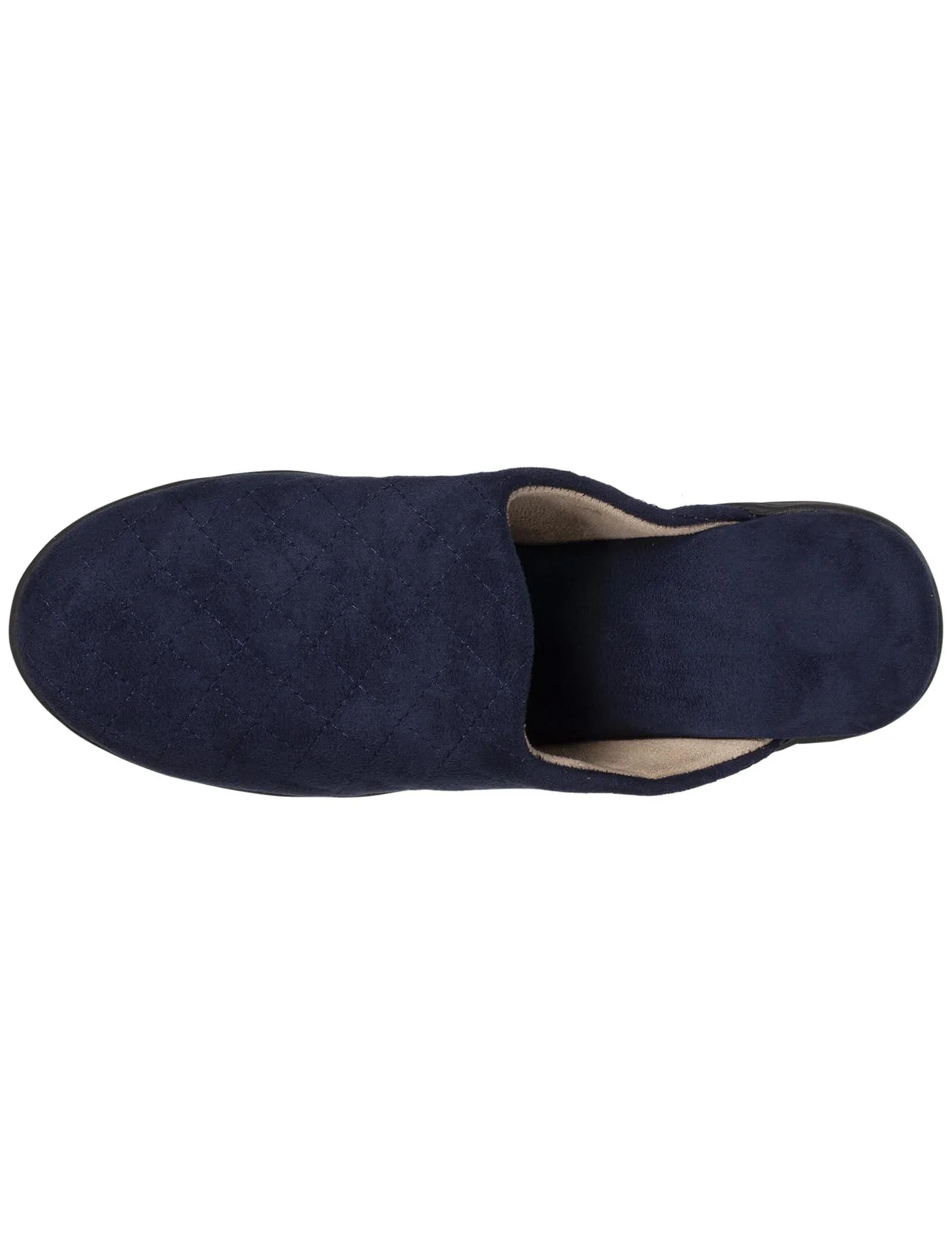 Chaussons mules Femme talon Marine matelassé