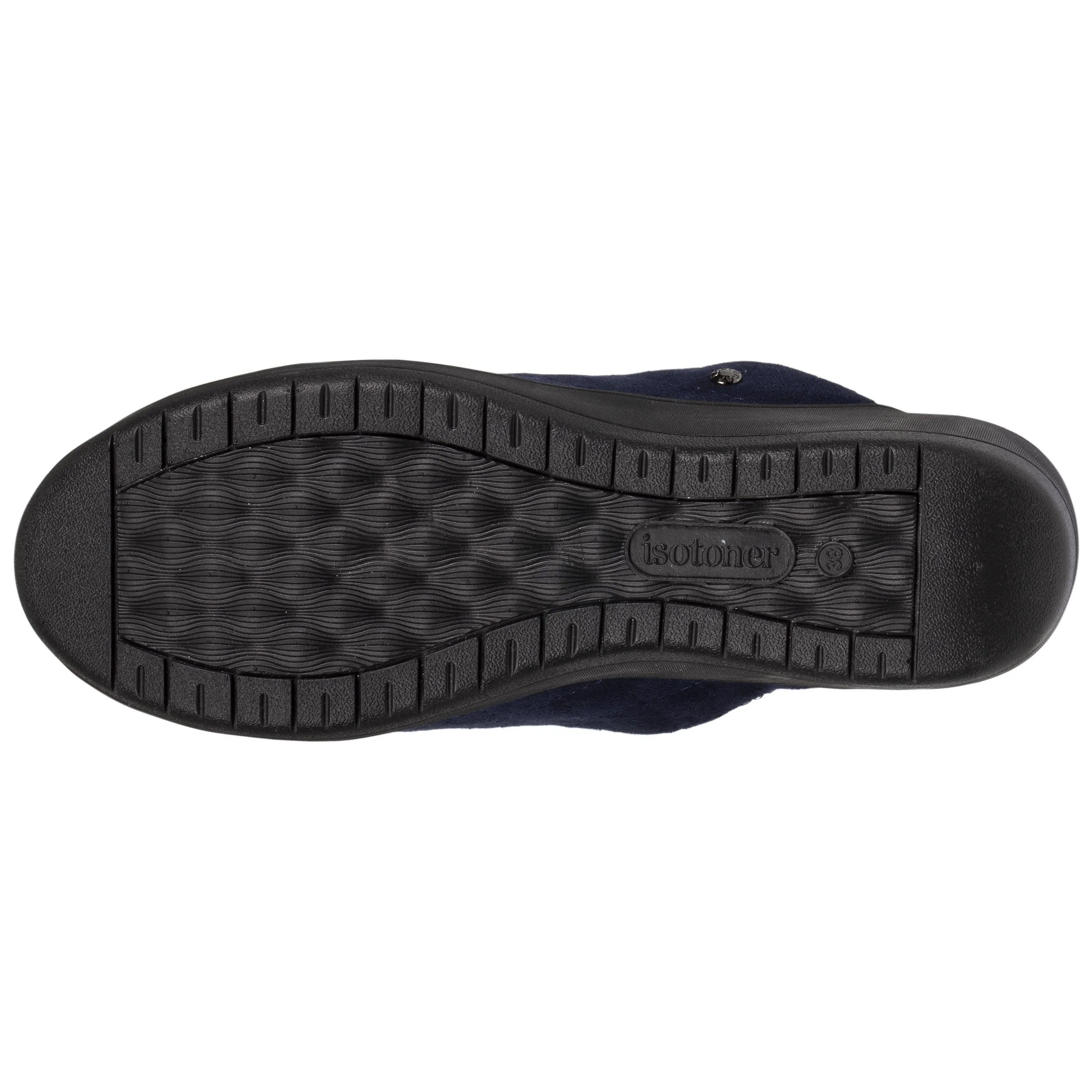 Chaussons mules Femme talon Marine matelassé