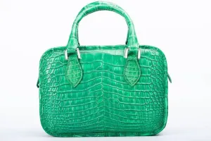 Crocodile Leather Tote Small Top Handle Bag