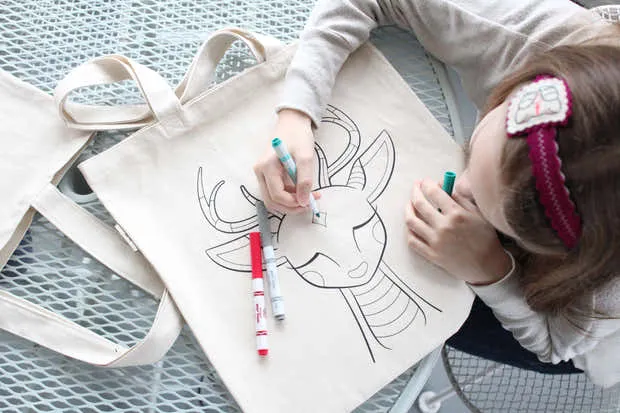 Deer Coloring Kit Tote