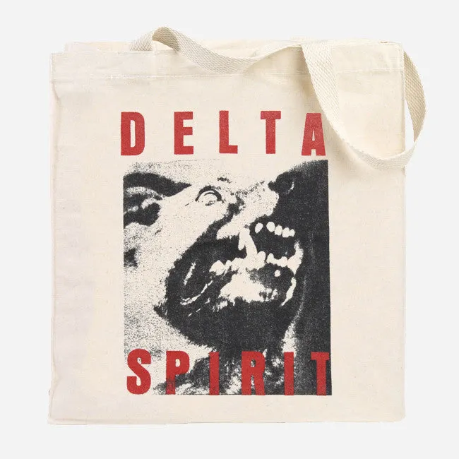 Dog Natural Canvas Tote Bag