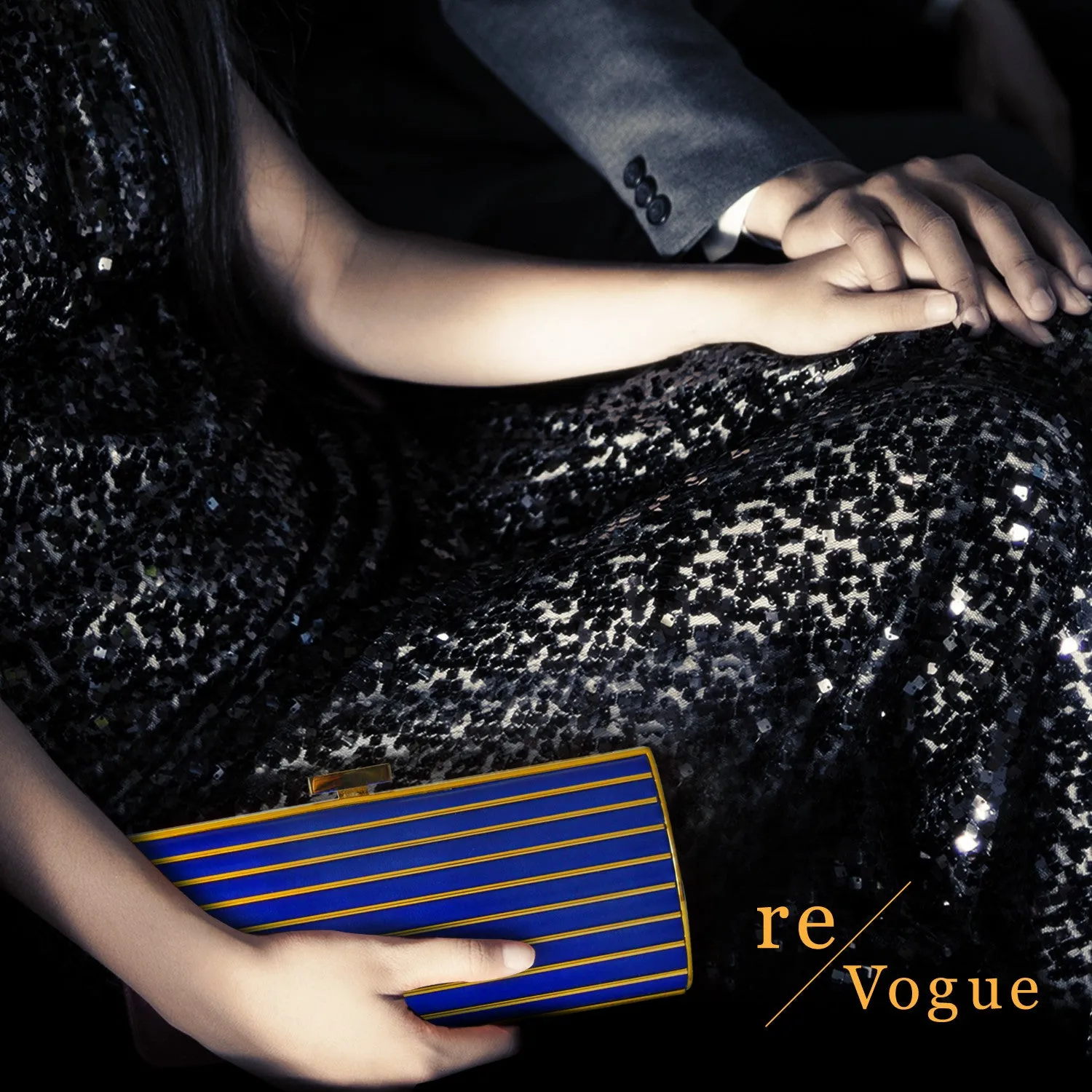 Elie Saab Stripped Clutch