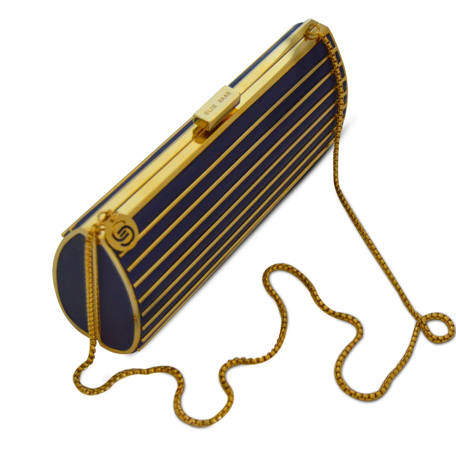 Elie Saab Stripped Clutch