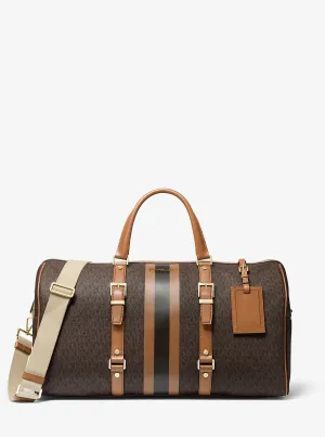 Extra Large Bedford Travel Michael Kors Logo Striped Weekend Bag
