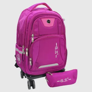 Fuchsia 20 Inches Trolley Bag   Pencil Case