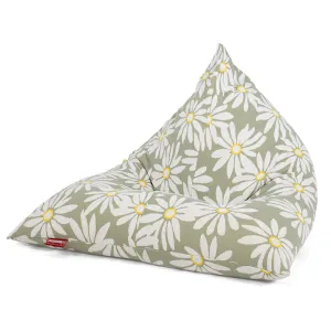 Gaming Lounger Bean Bag - Knitted Floral Mint