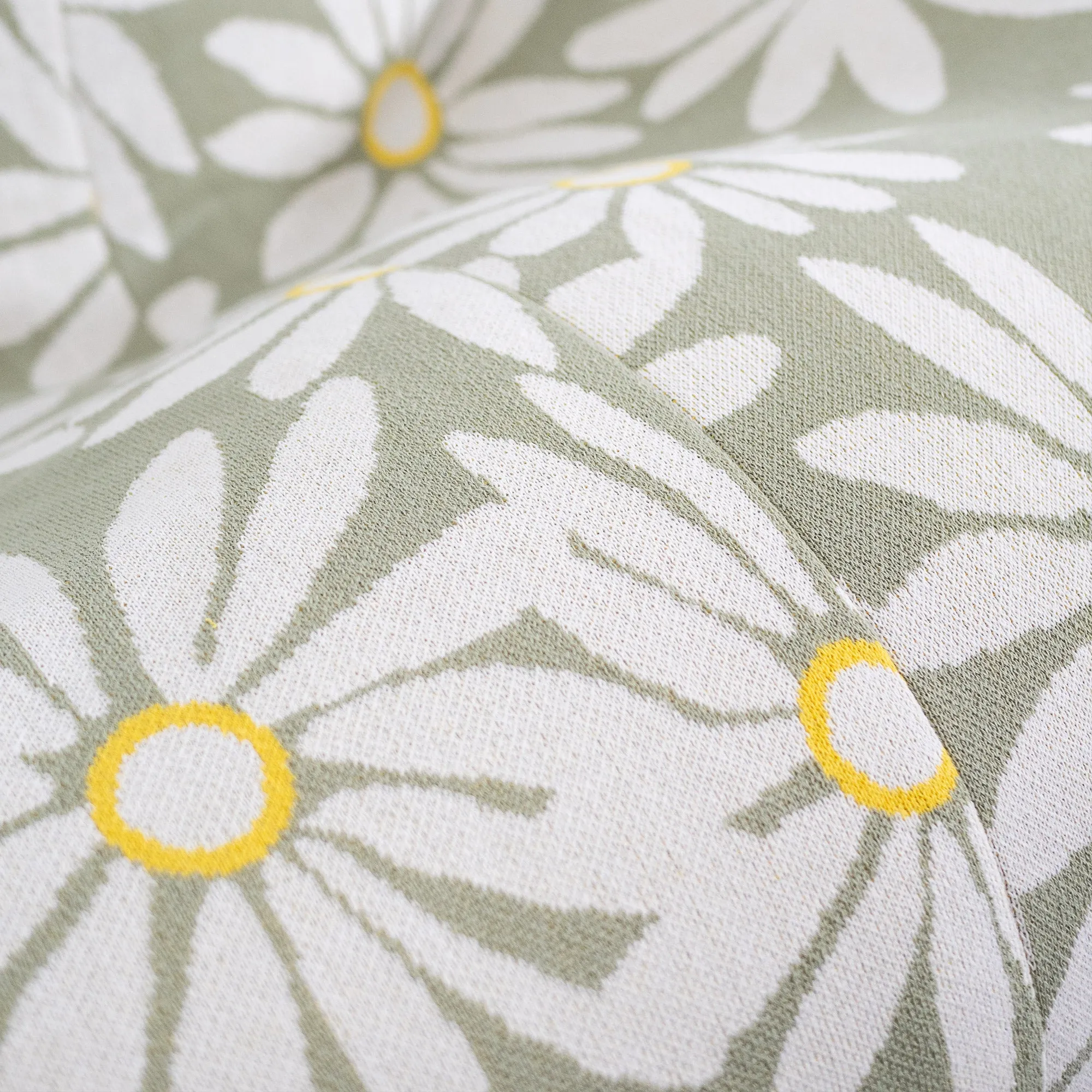 Gaming Lounger Bean Bag - Knitted Floral Mint