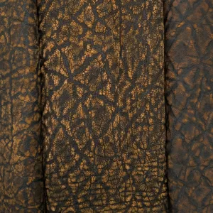 Genuine Elephant Leather Hides, Cognac Safari Non-Stock, 4-5 oz, 1-4 Sq Ft