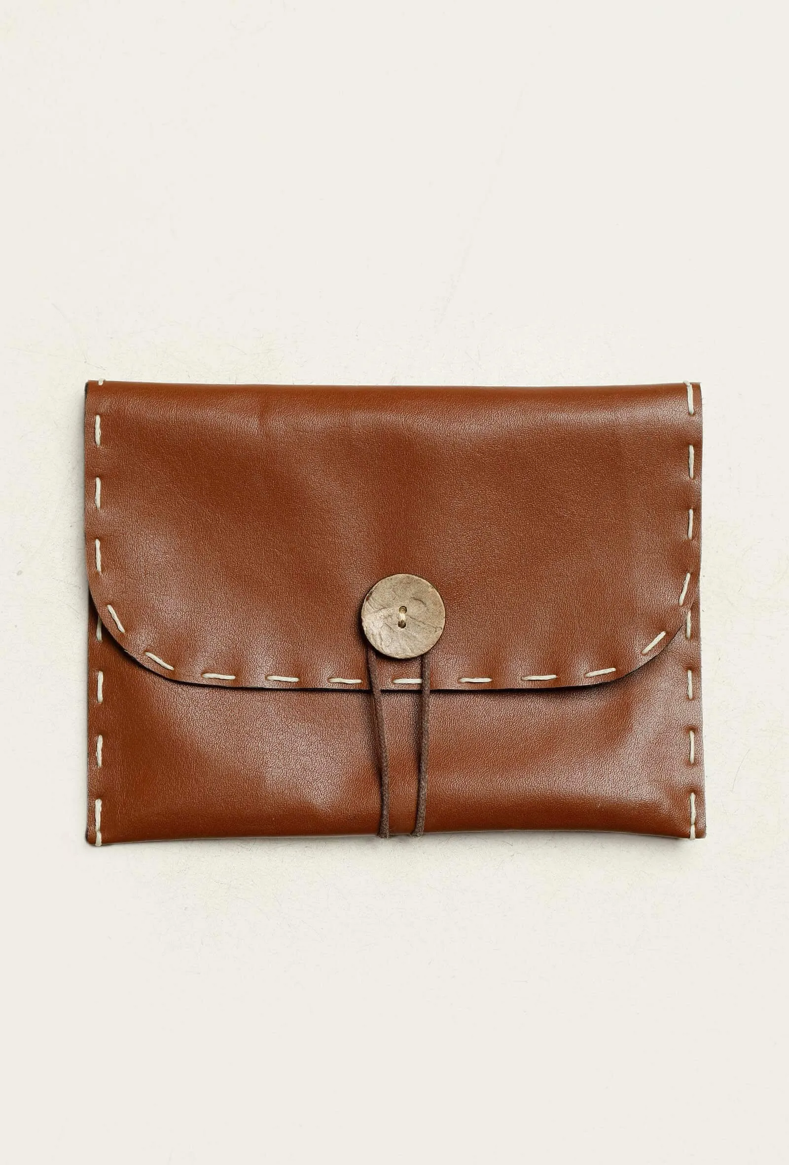 Grey Macrame Woven Sling Bag With Cruelty-Free Leather  Pouch
