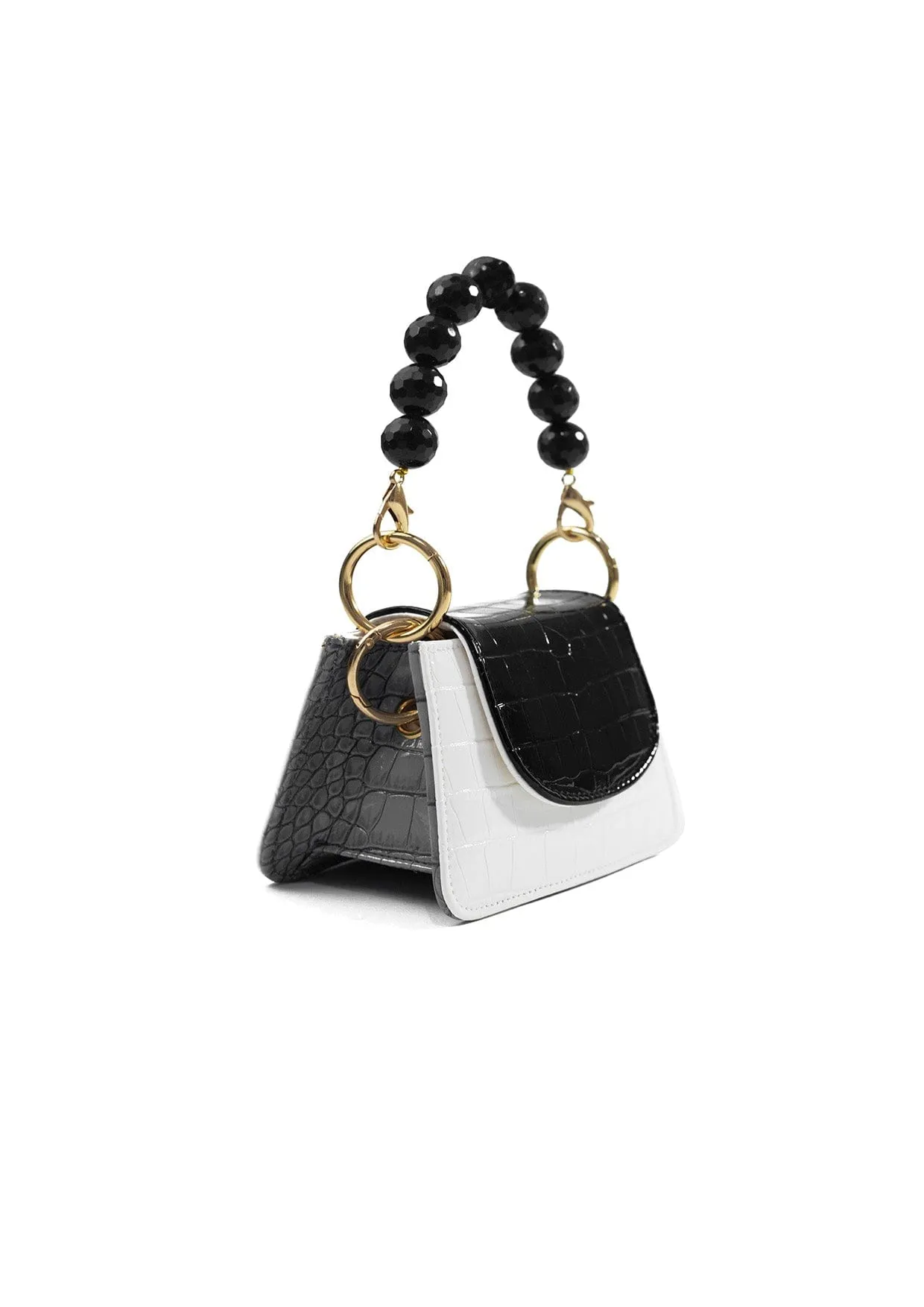 Horra Agate Top-Handle Leather Handbag