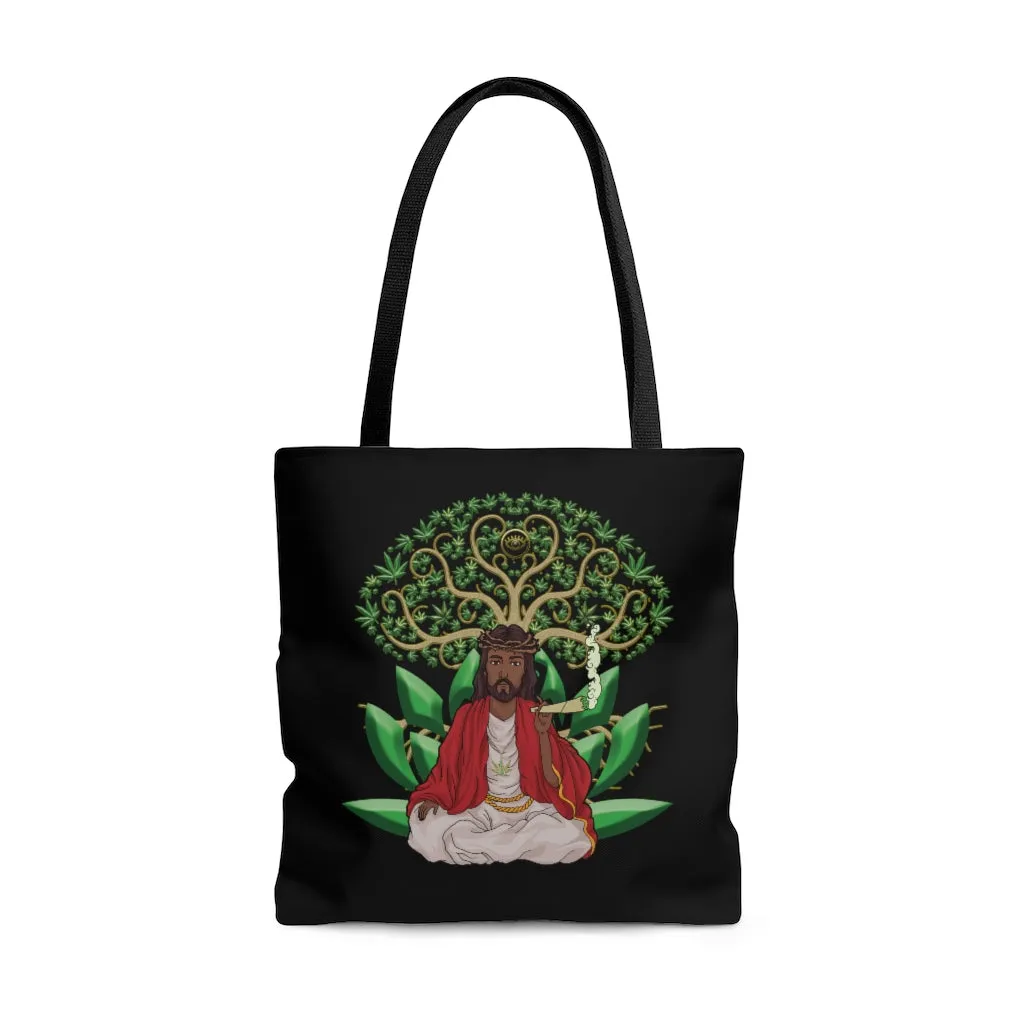 KCC Accessories Bags /AOP Tote Bag / Black Jesus