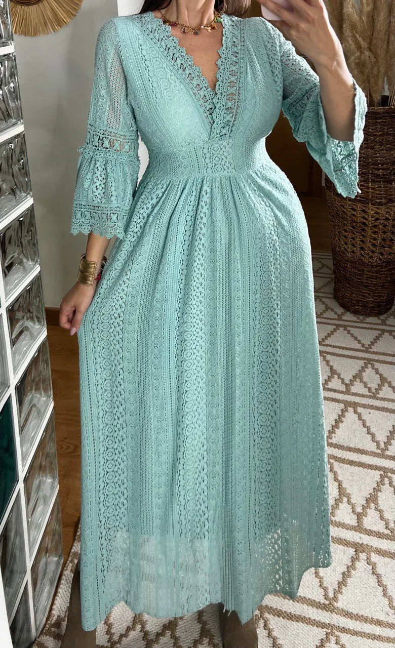Lace Maxi Bohemian Dress
