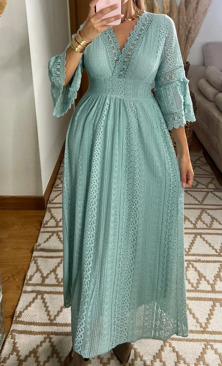 Lace Maxi Bohemian Dress