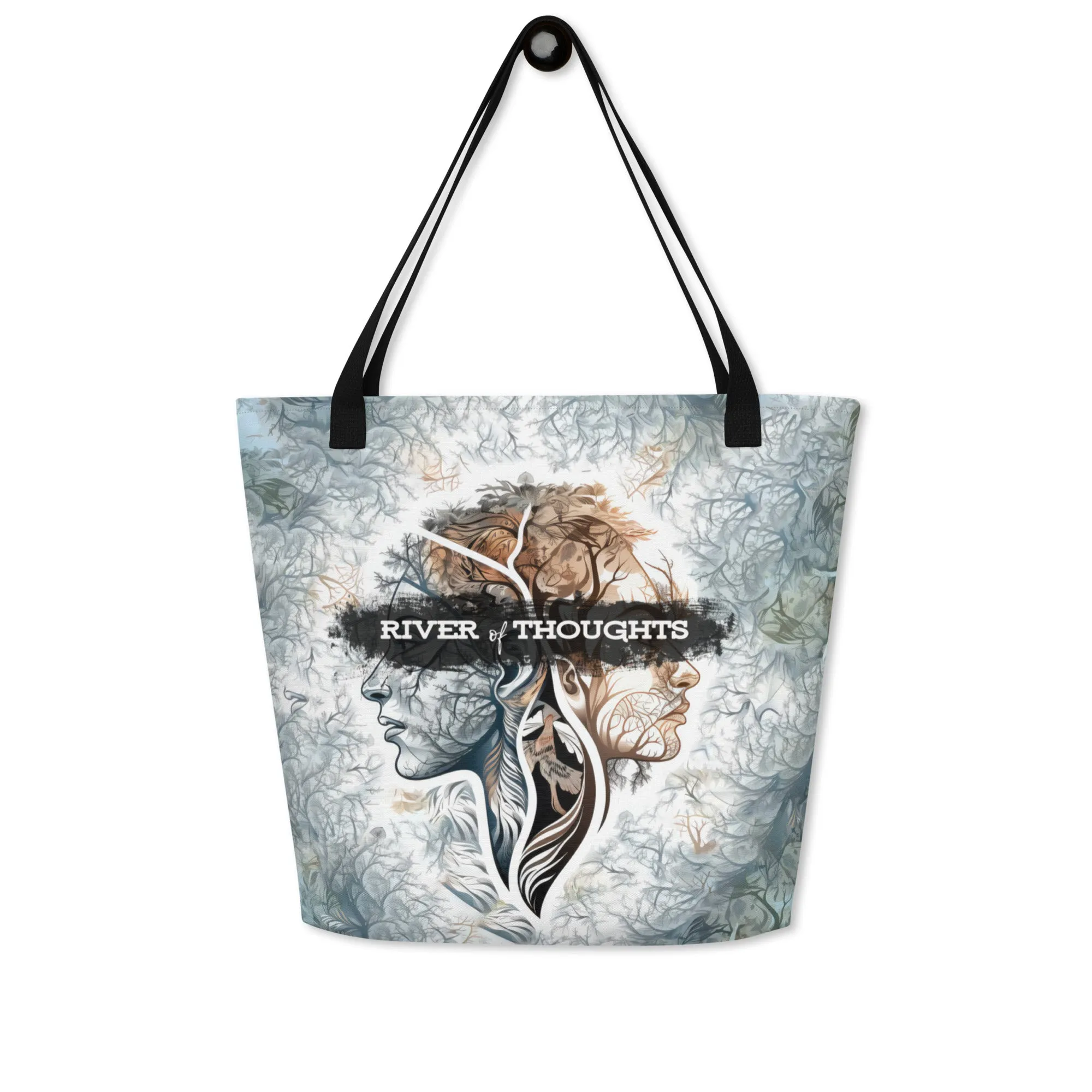 Large Tote Bag River of Thoughts