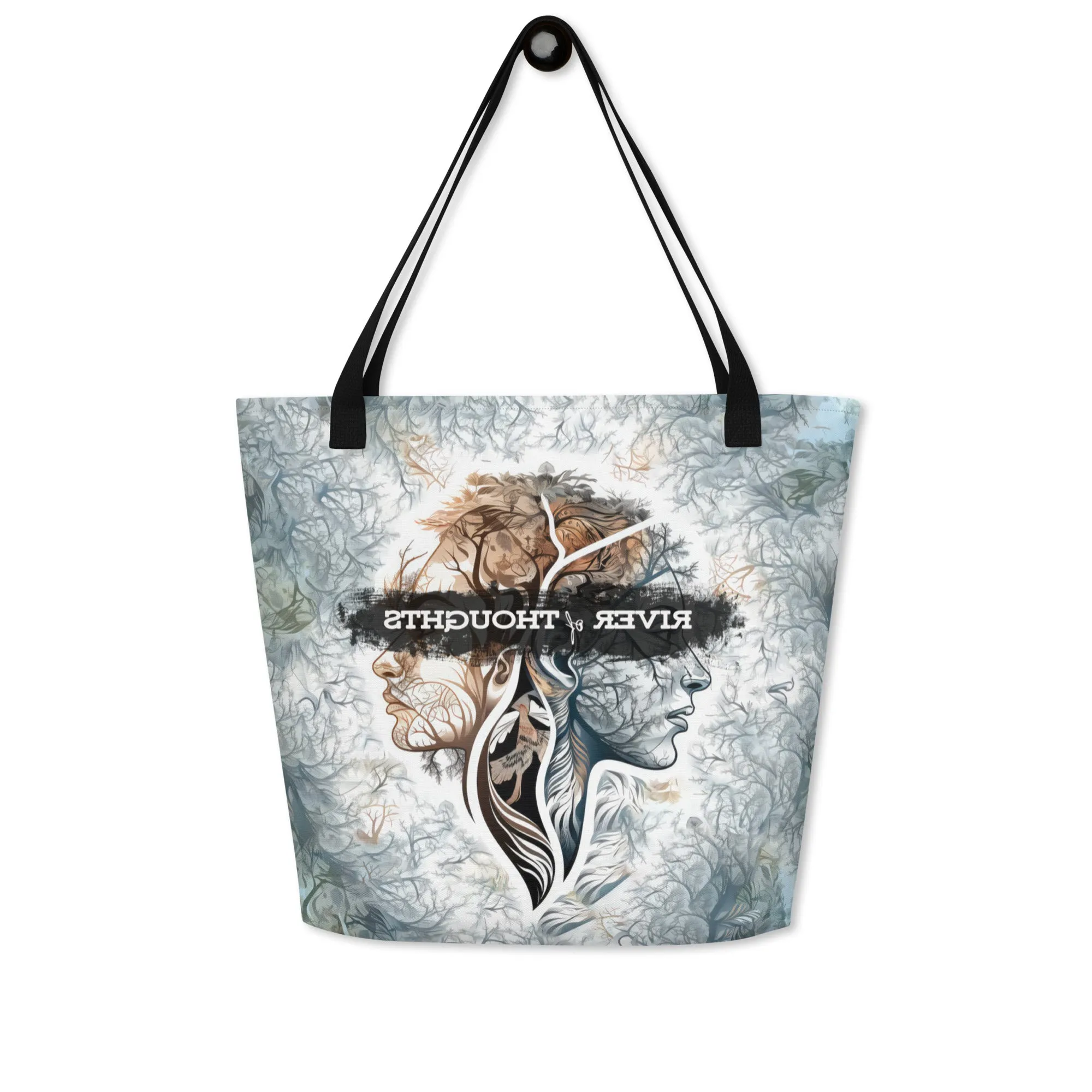 Large Tote Bag River of Thoughts