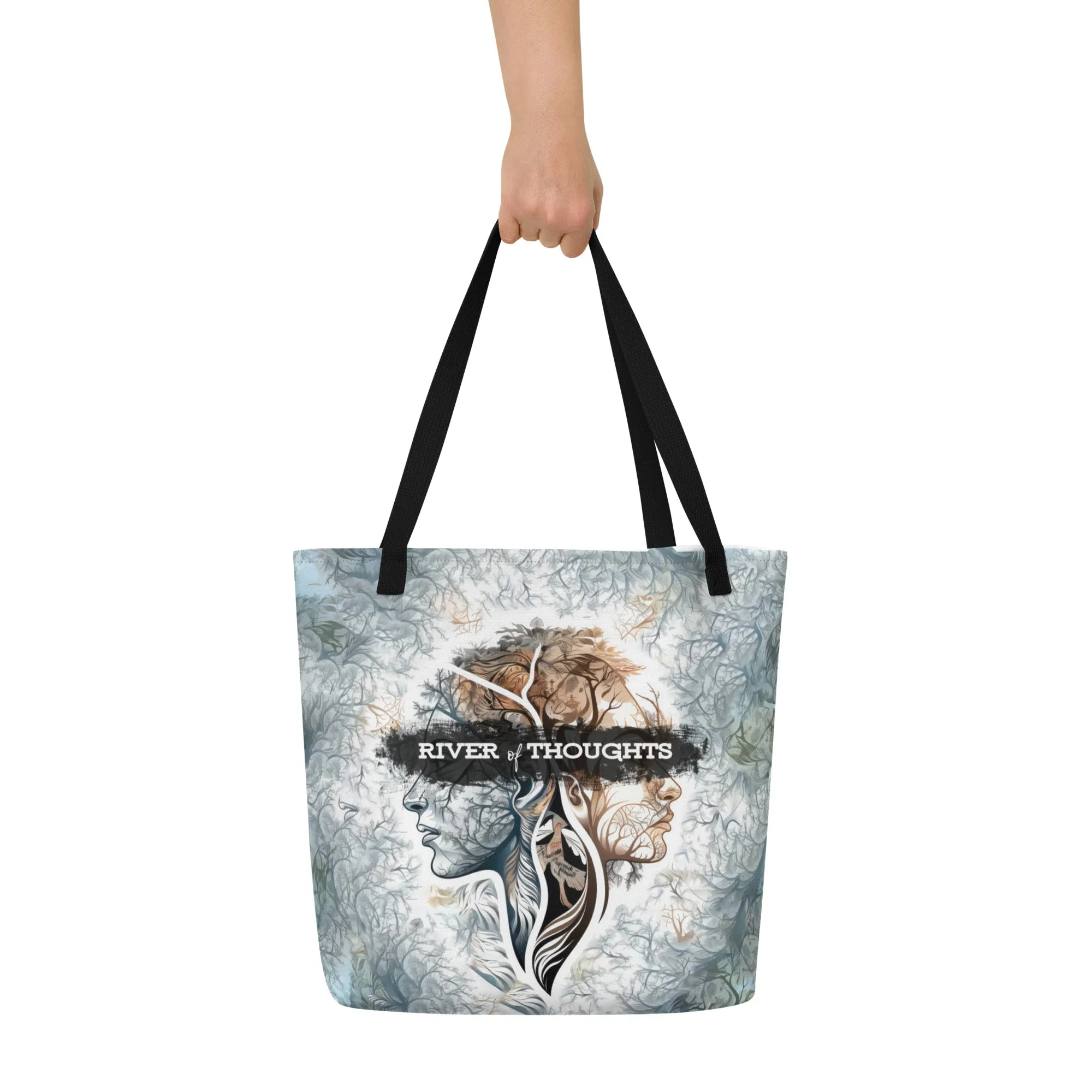 Large Tote Bag River of Thoughts
