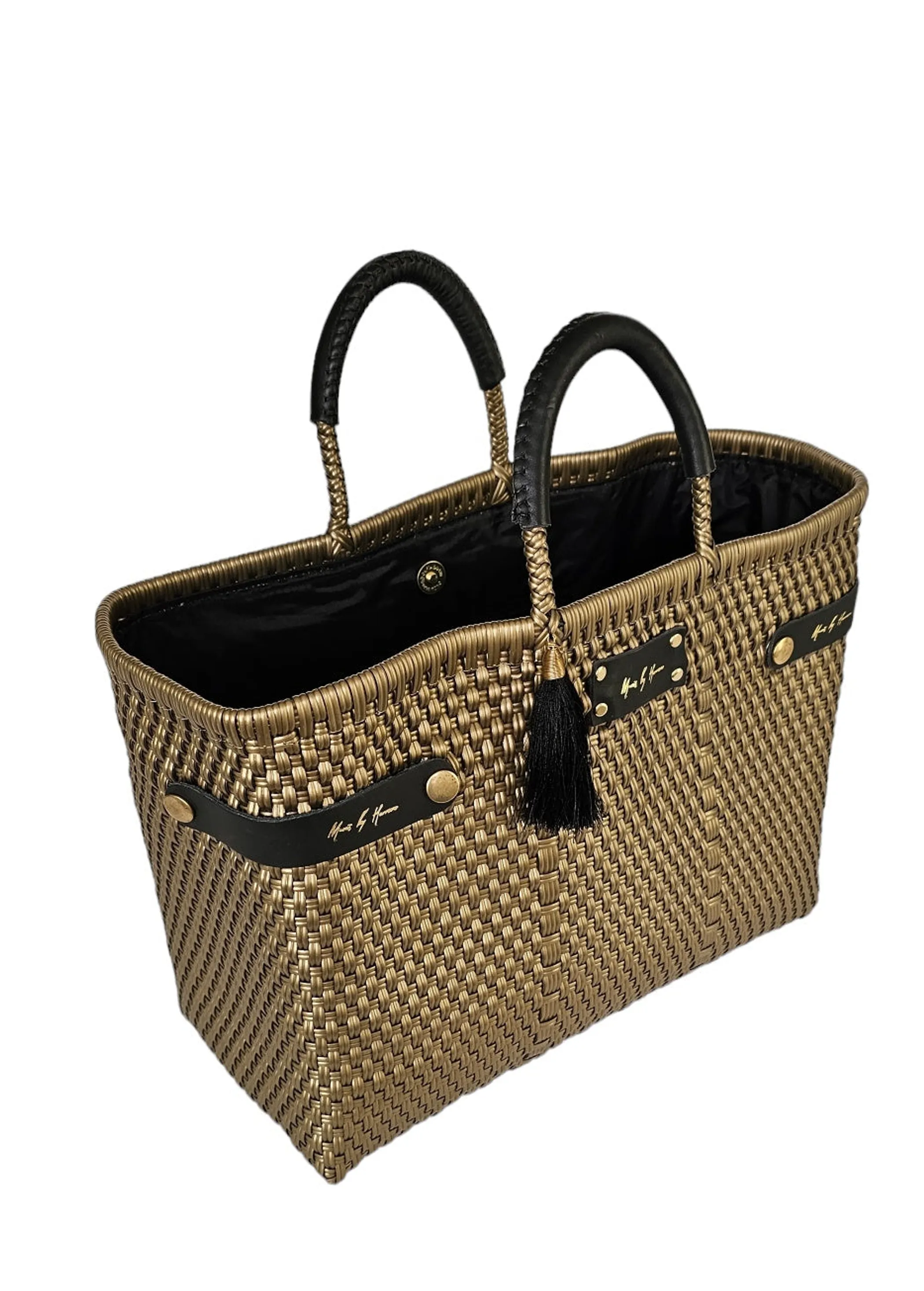 Less Pollution Convertible Handbag- 24K Gold Black