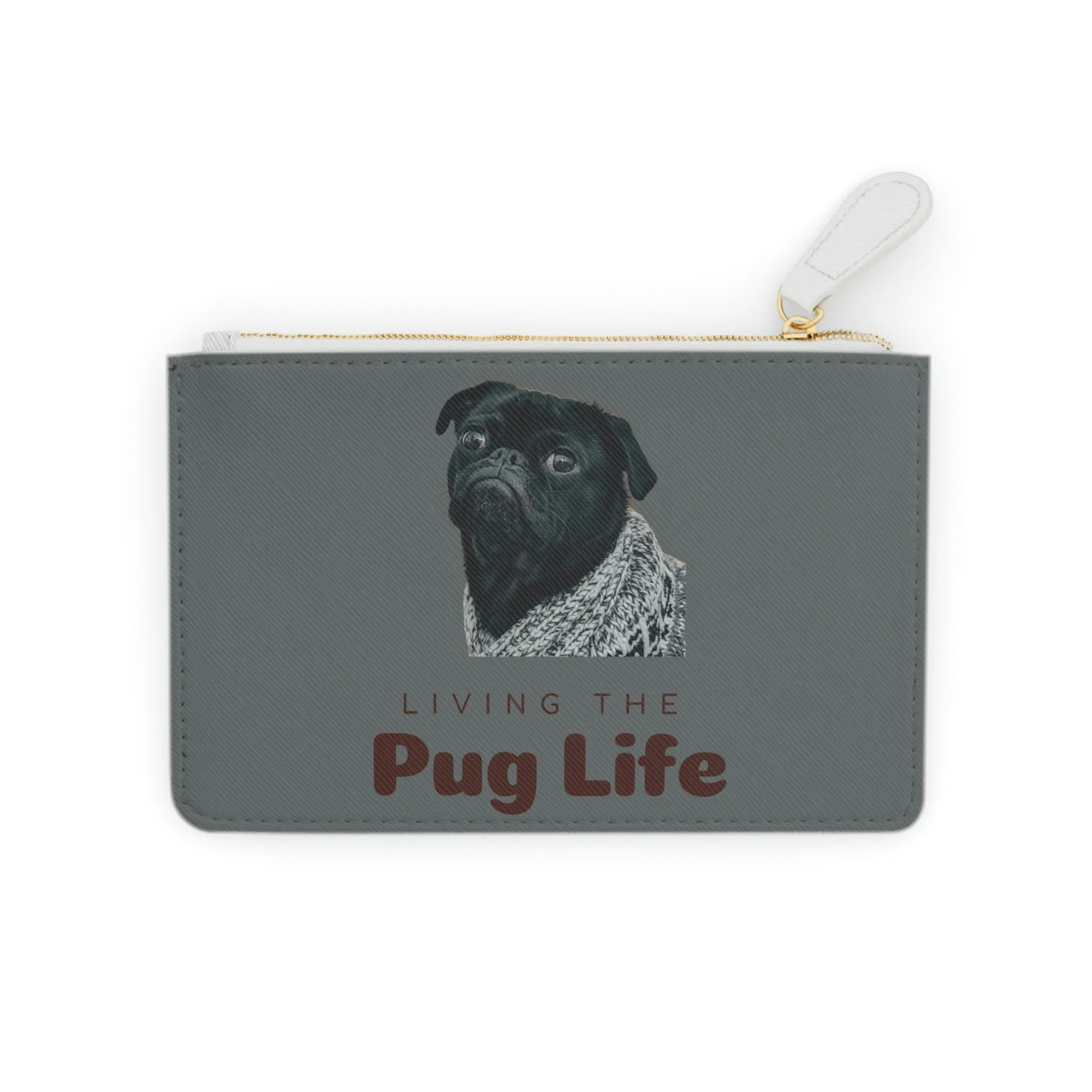 Living the Pug Life Dog POD Mini Clutch Bag