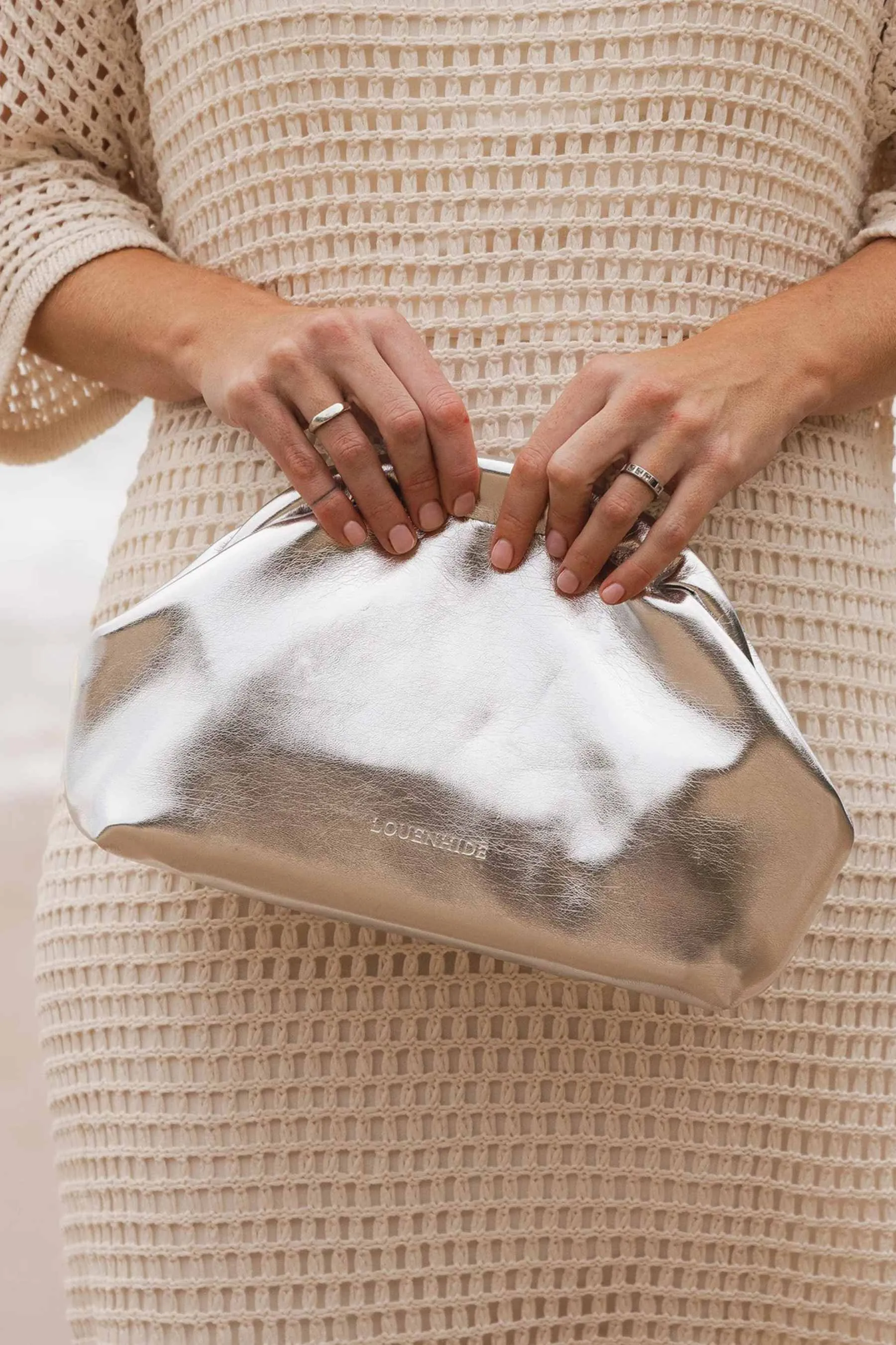 Lotus Clutch | Silver