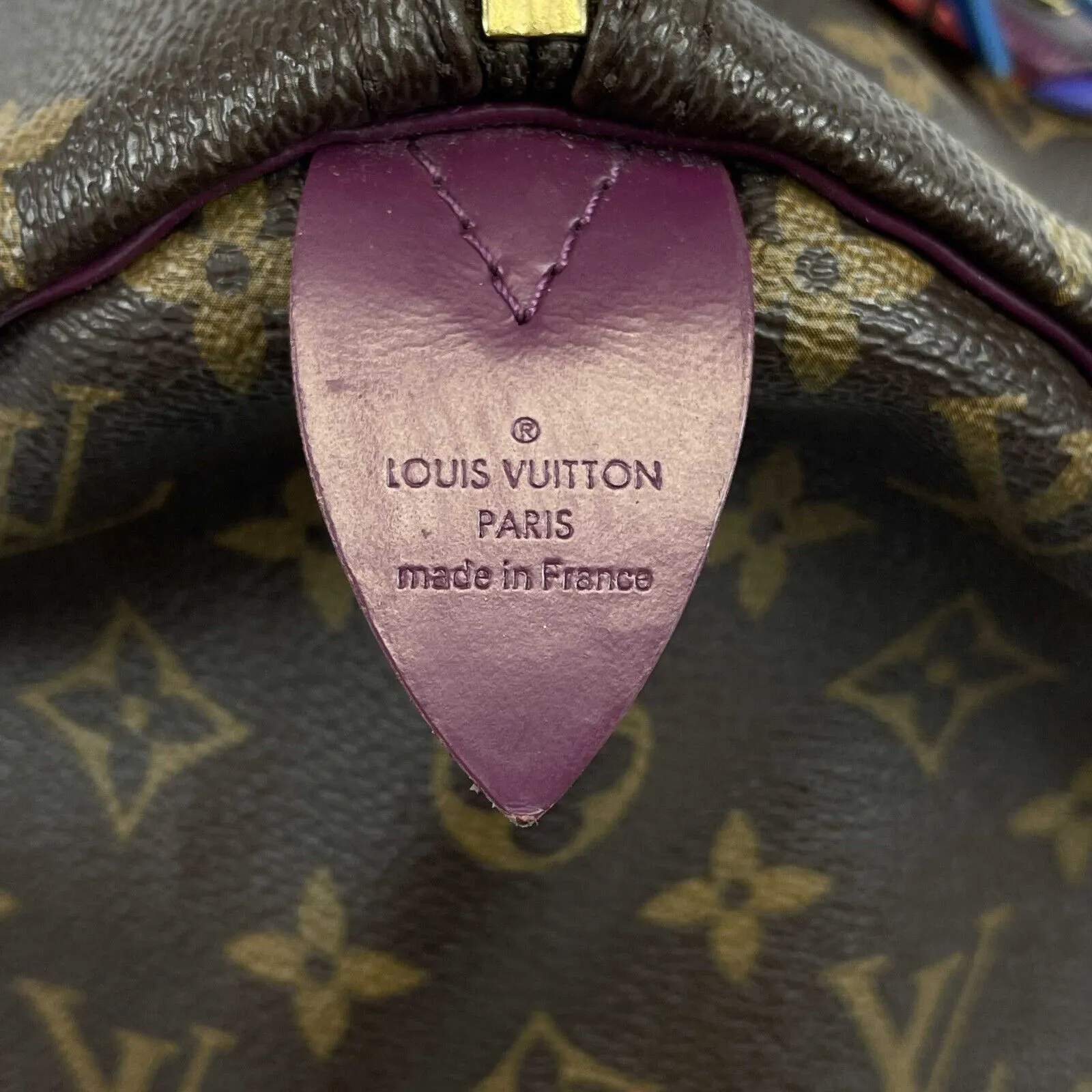 Louis Vuitton - LV - Speedy Totem 30 Brown Monogram - Violet Top Handle Bag