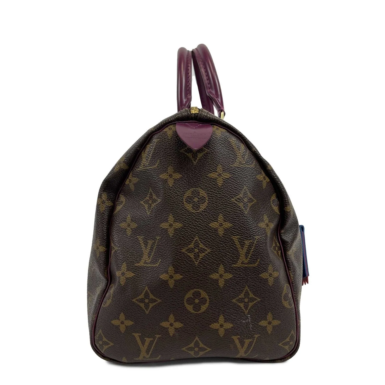 Louis Vuitton - LV - Speedy Totem 30 Brown Monogram - Violet Top Handle Bag