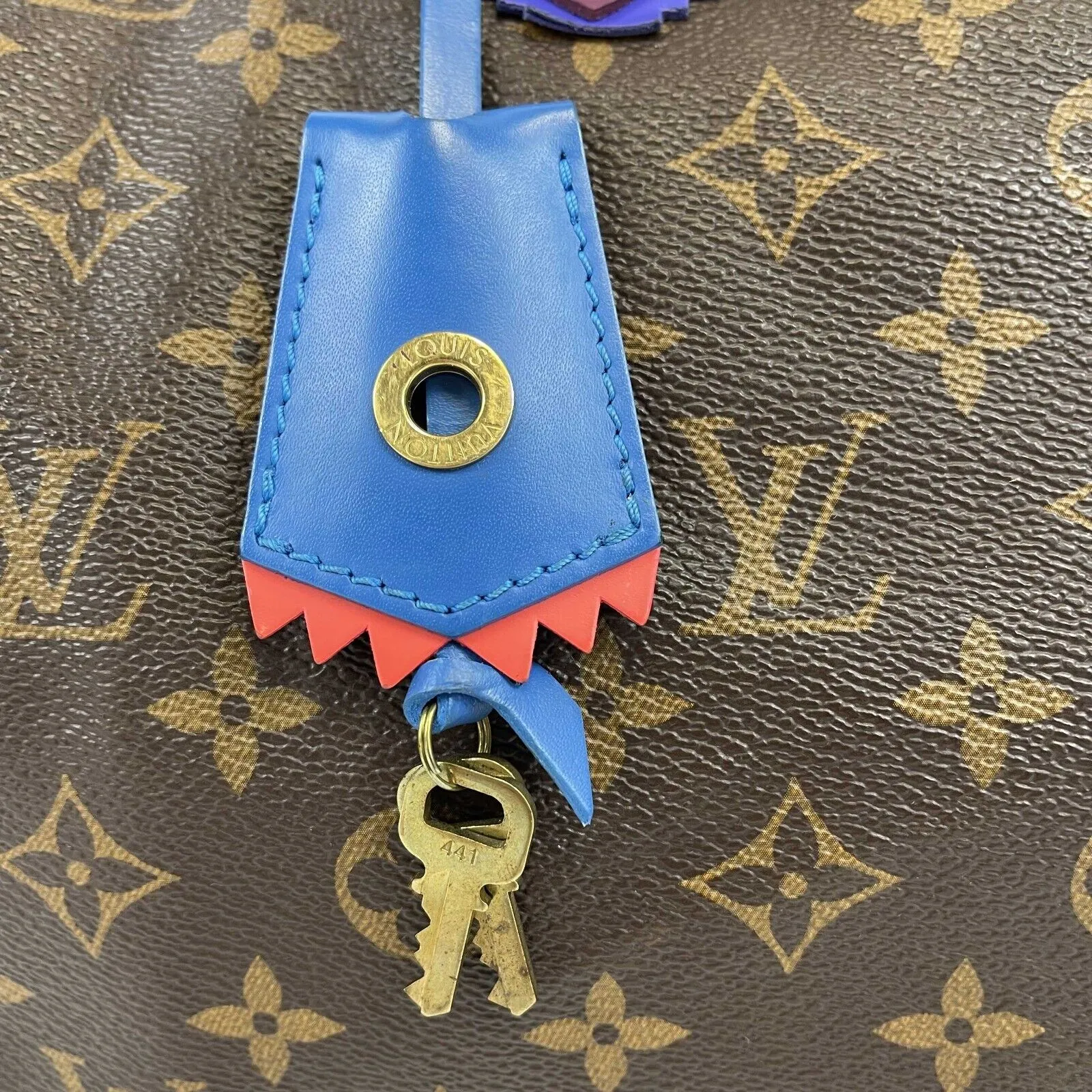 Louis Vuitton - LV - Speedy Totem 30 Brown Monogram - Violet Top Handle Bag