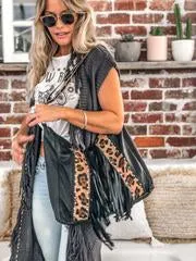 MAHIYA MAYA FRINGED BAG Black