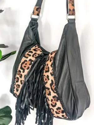 MAHIYA MAYA FRINGED BAG Black