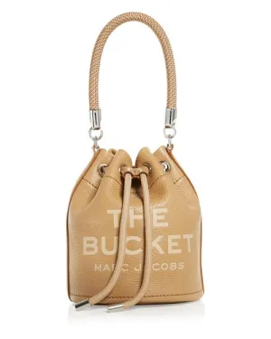 MARC JACOBS Leather Bucket Bag, Tan/Beige