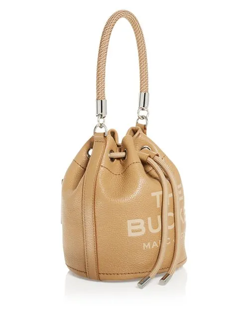MARC JACOBS Leather Bucket Bag, Tan/Beige