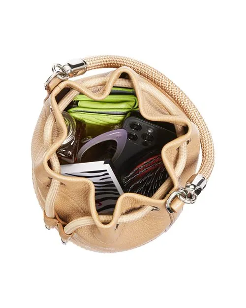 MARC JACOBS Leather Bucket Bag, Tan/Beige