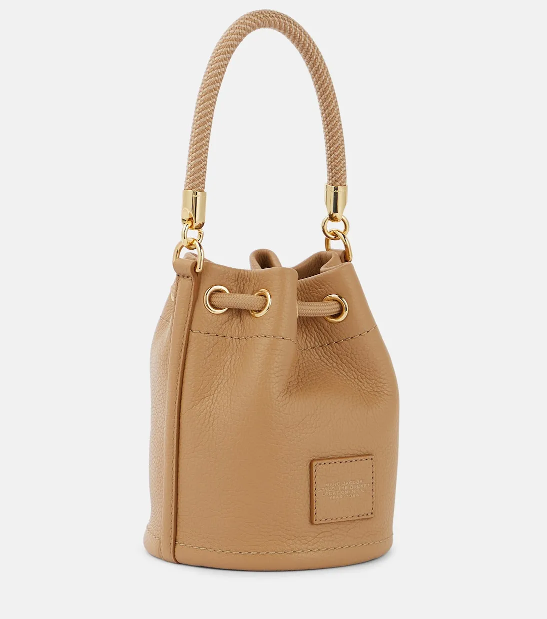 Marc Jacobs mini faux leather bucket bag, brown