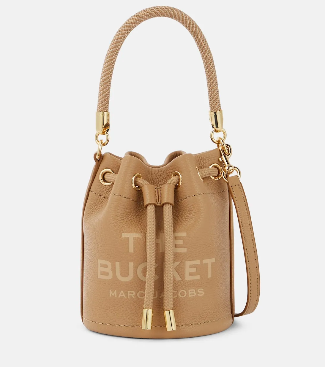 Marc Jacobs mini faux leather bucket bag, brown