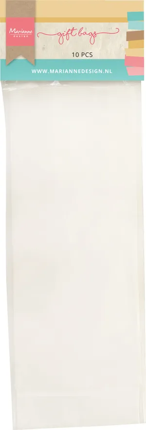 Marianne Design Gift Bags - White - 76x40x200 mm