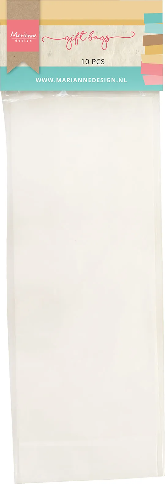 Marianne Design Gift Bags - White - 76x40x200 mm