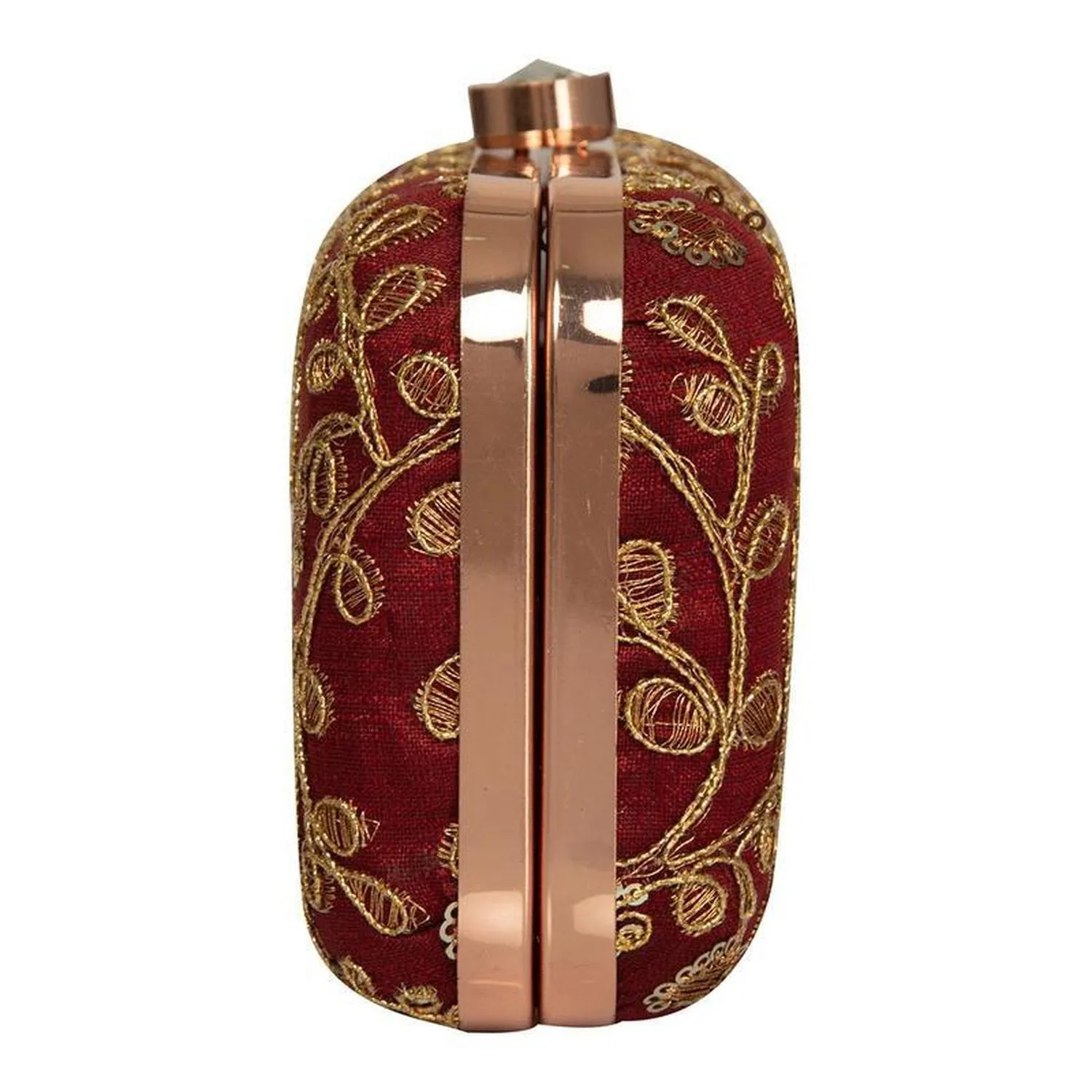 Maroon Zari Embroidery Party wear Bridal Fancy Designer clutches