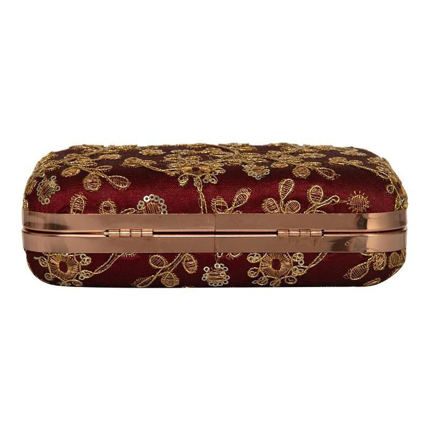 Maroon Zari Embroidery Party wear Bridal Fancy Designer clutches