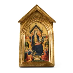 Medieval Panel Reproduction - Madonna and Child with Musical Angels