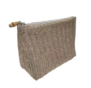 Metallic Straw Clutch