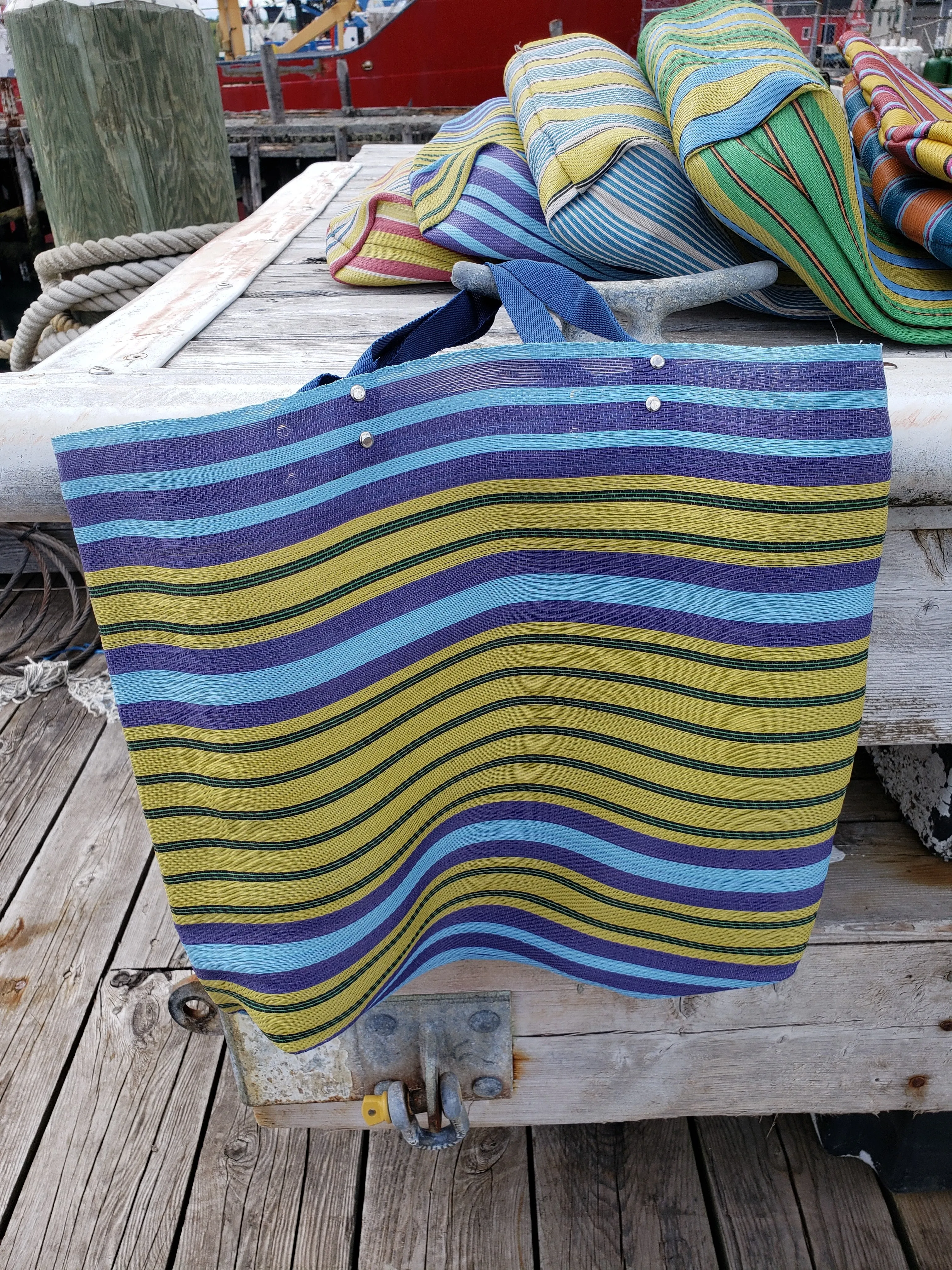 Multicolored Striped Tote