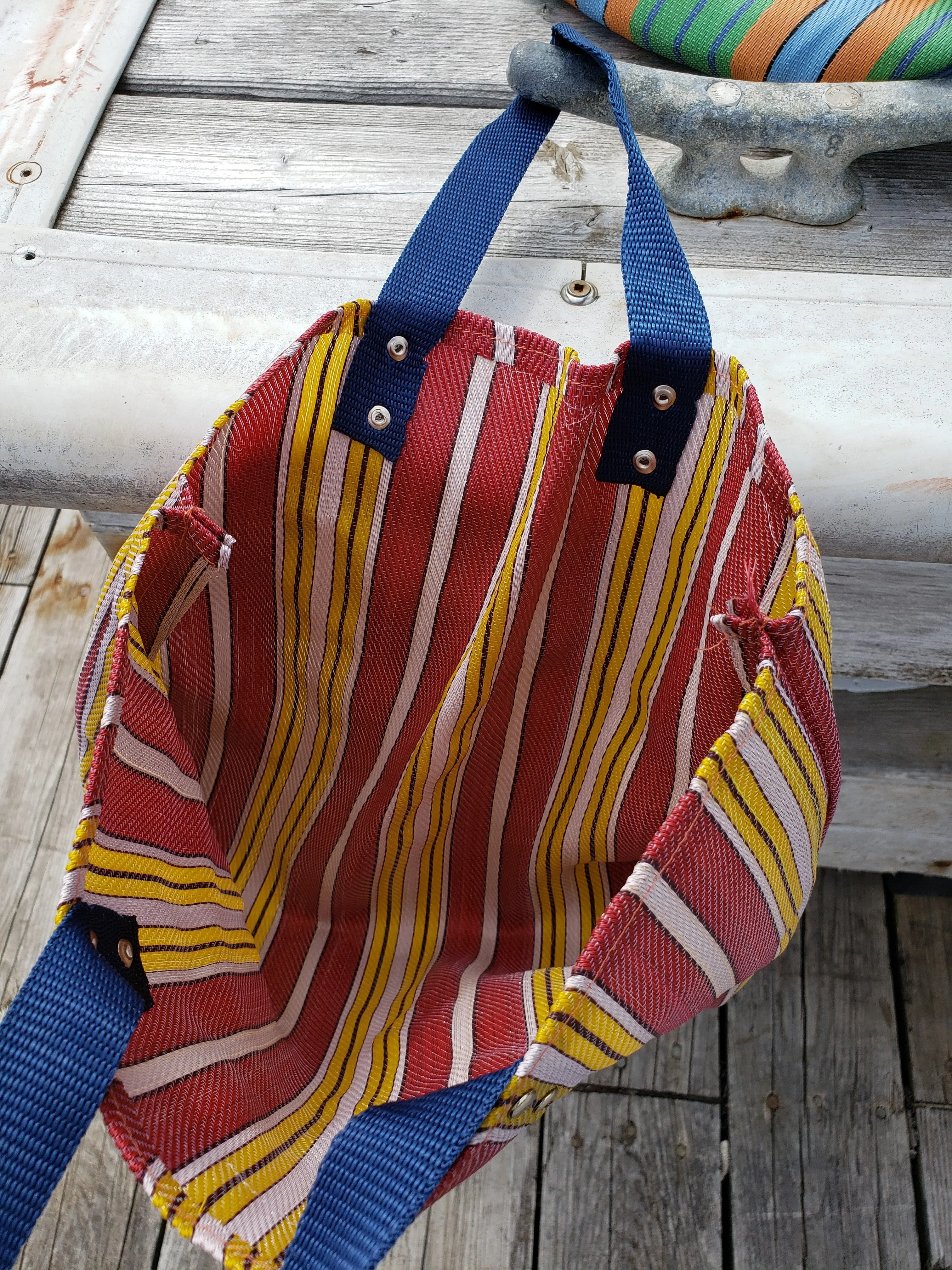 Multicolored Striped Tote