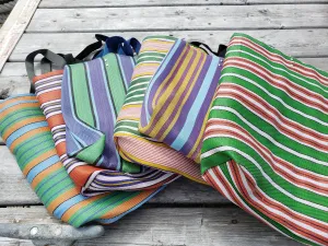 Multicolored Striped Tote