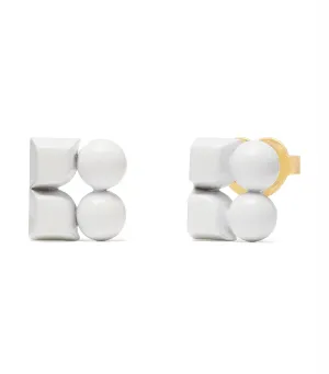 Noel Mini Studs White