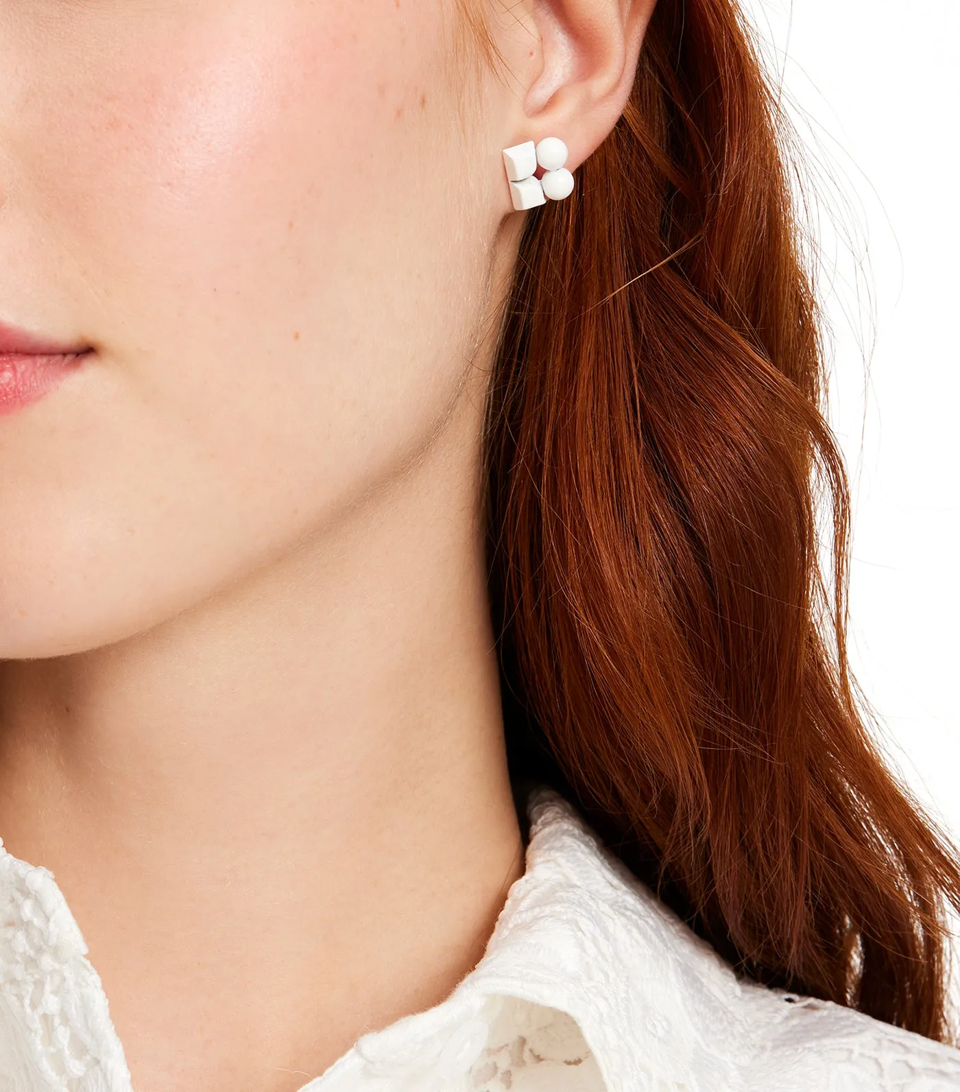 Noel Mini Studs White