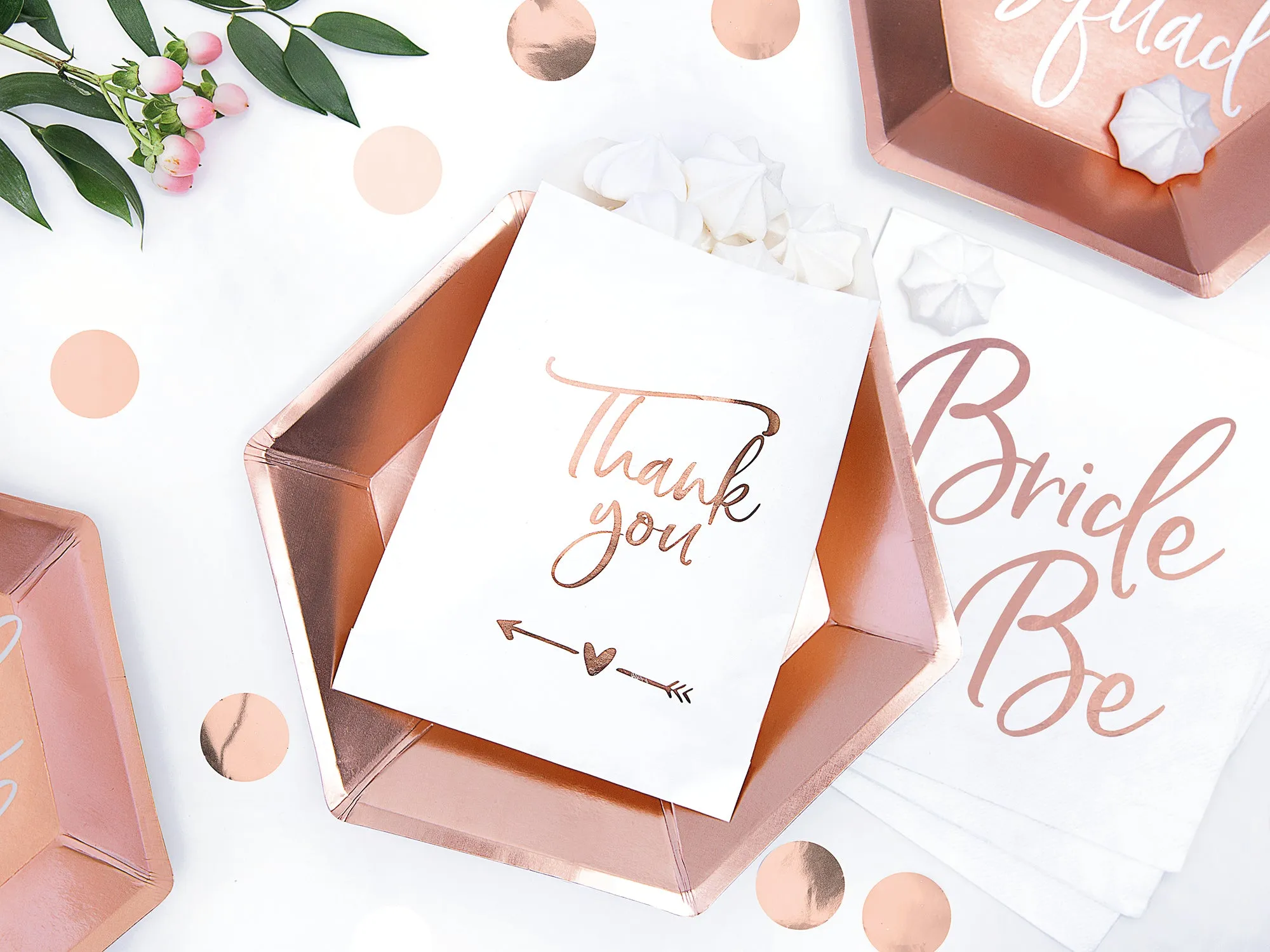 Paper Treat Bags Thank You Pack of 6